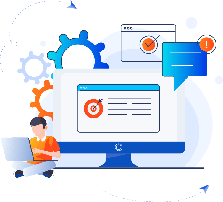 Digital tools, color swatches, and creative sketches displayed on a designer’s desk